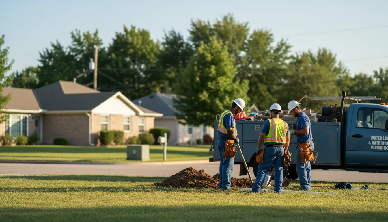 Residential water line and bathroom plumbing service in Keswick, IA